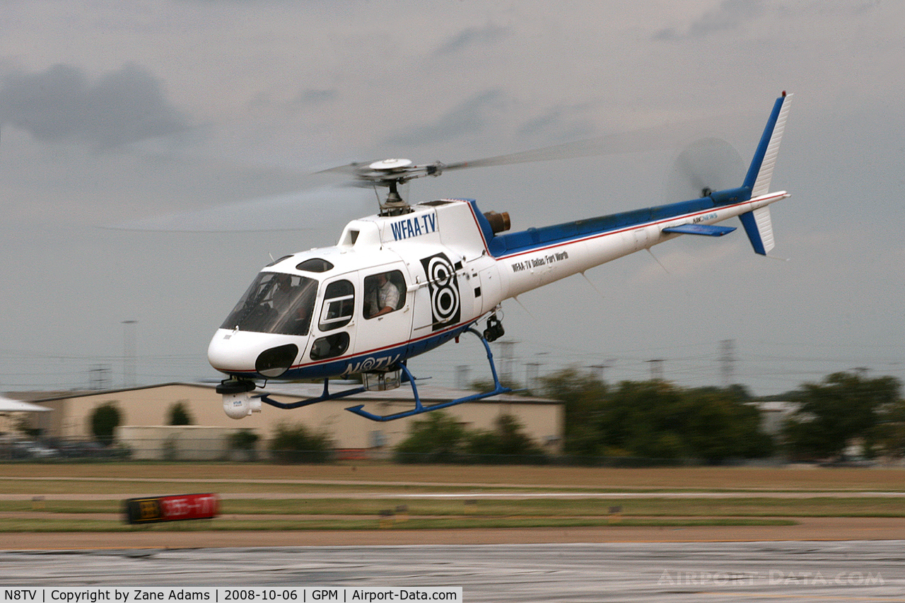 N8TV, 1993 Eurocopter AS-350BA Ecureuil C/N 2711, Departing Grand Prairie Municipal