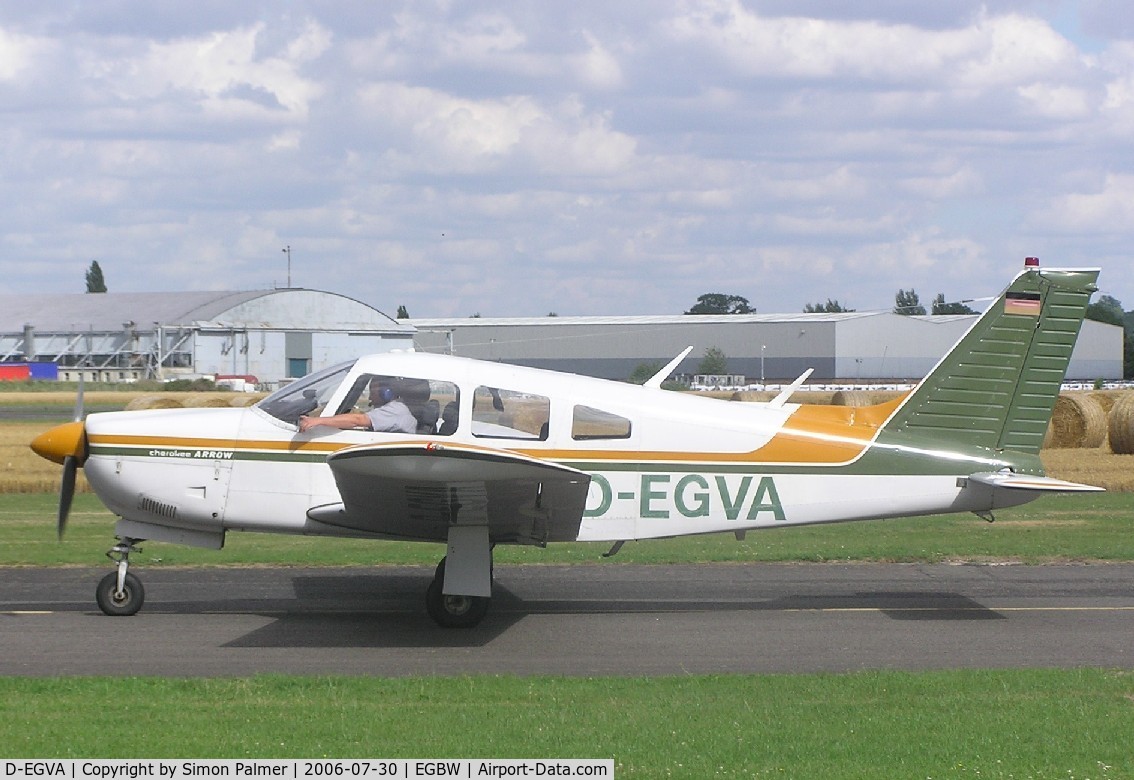 D-EGVA, 1976 Piper PA-28R-200 Cherokee Arrow II C/N 28R-7635229, PA-28R