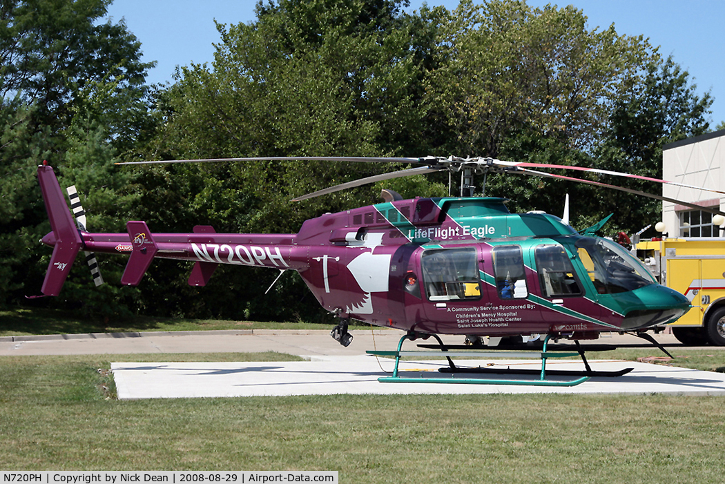 N720PH, 1998 Bell 407 C/N 53277, Jackson County Missouri Fire Dept Helipad