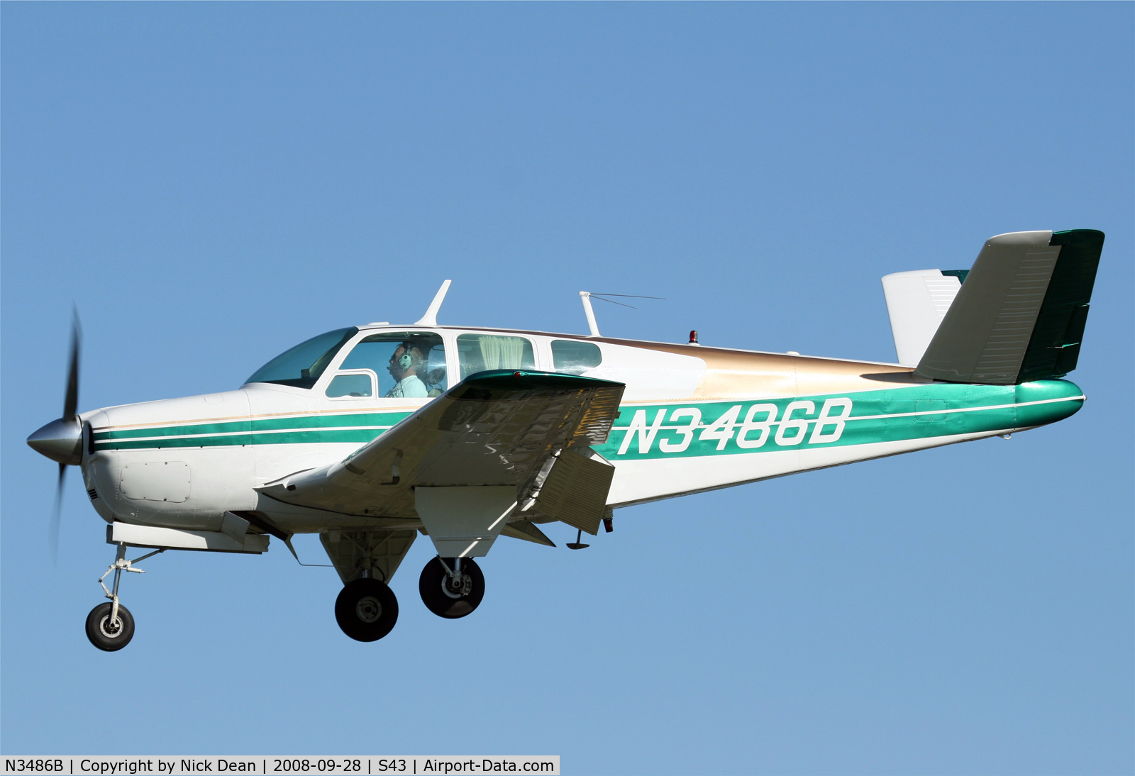 N3486B, 1954 Beech E35 C/N D-3708, /