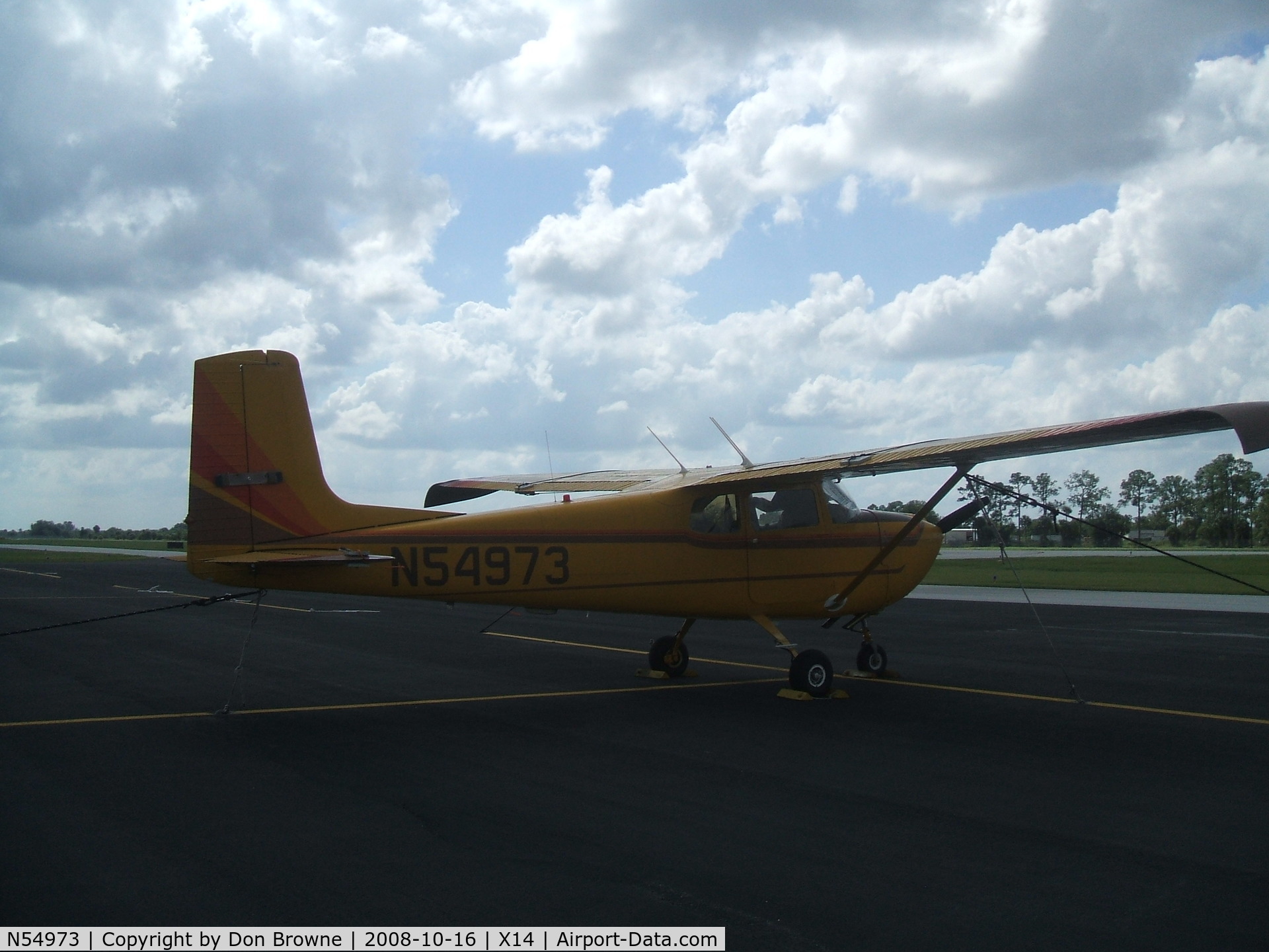 N54973, Cessna 175 Skylark C/N 55217, on ram at x14 LaBelle, Fl