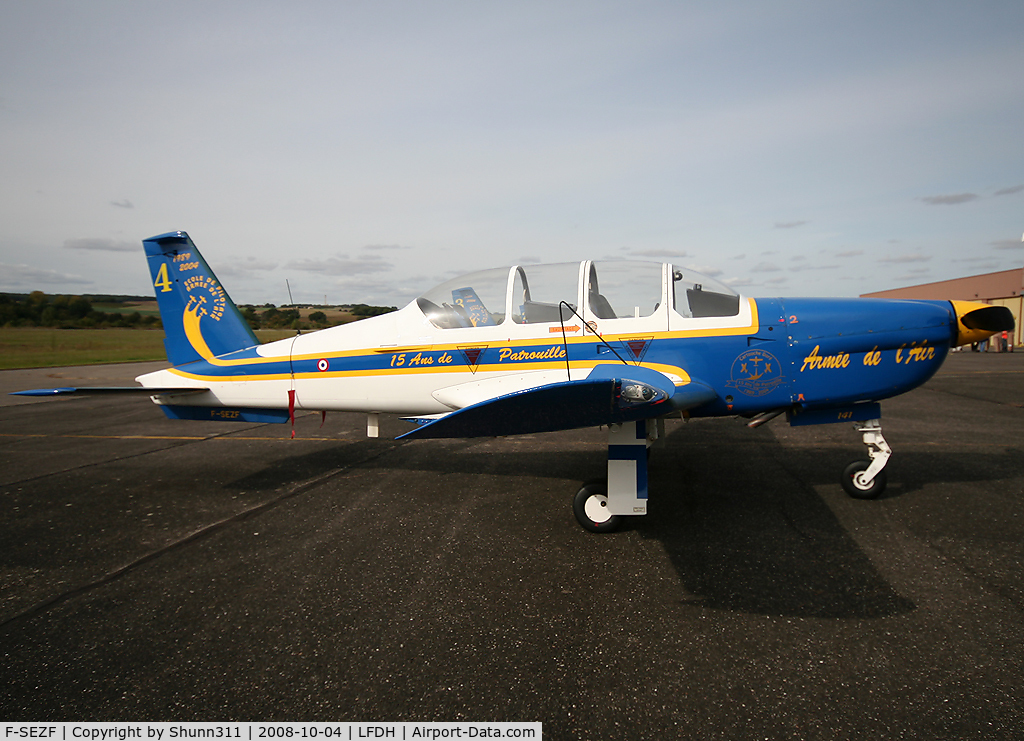 F-SEZF, Socata TB-30 Epsilon C/N 141, Used by Cartouches Dorees aerobatic team during Gimont Airshow 2008