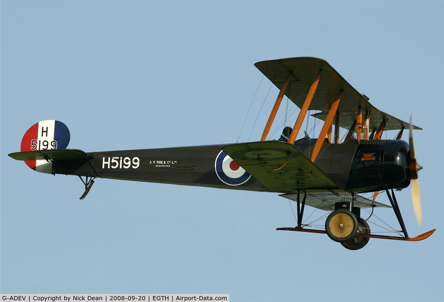 G-ADEV, 1918 Avro 504K C/N R3/LE/61400, Old Warden