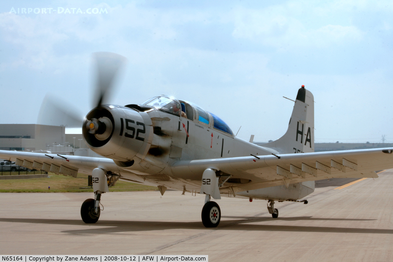 N65164, 1955 Douglas EA-1E Skyraider AD-5W C/N 55-471DH, At the 2008 Alliance Airshow