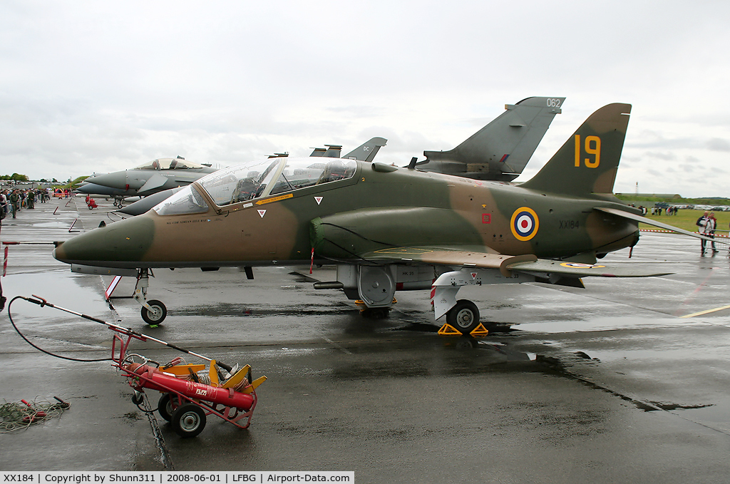XX184, 1977 Hawker Siddeley Hawk T.1 C/N 031/312031, Displayed during LFBG Airshow 2008... Special c/s for it ;-)