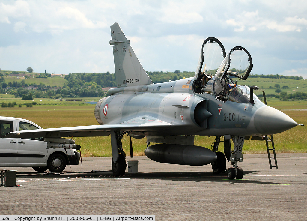 529, Dassault Mirage 2000B C/N 423, Used during LFBG Airshow 2008