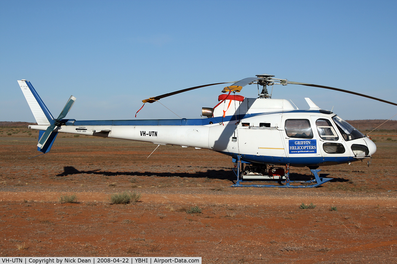 VH-UTN, 1984 Aérospatiale AS-350BA Ecureuil C/N 1765, Quite a drive out to Broken Hill!!