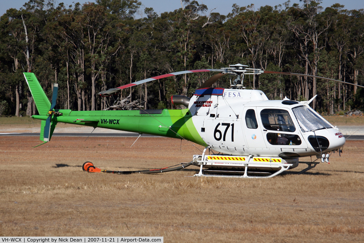 VH-WCX, 2001 Eurocopter AS-350B-3 Ecureuil Ecureuil C/N 3491, Margaret River Airstrip Western Australia