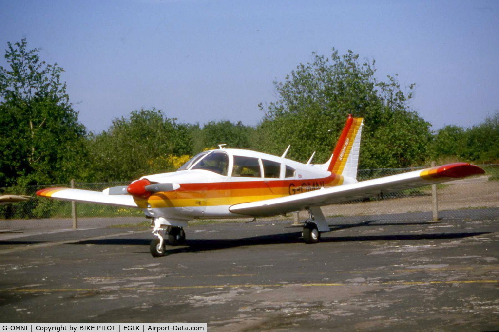 G-OMNI, 1973 Piper PA-28R-200-2 Cherokee Arrow II C/N 28R-7335130, SCANNED FROM SLIDE. ONE TIME RESIDENT AT BLACKBUSHE