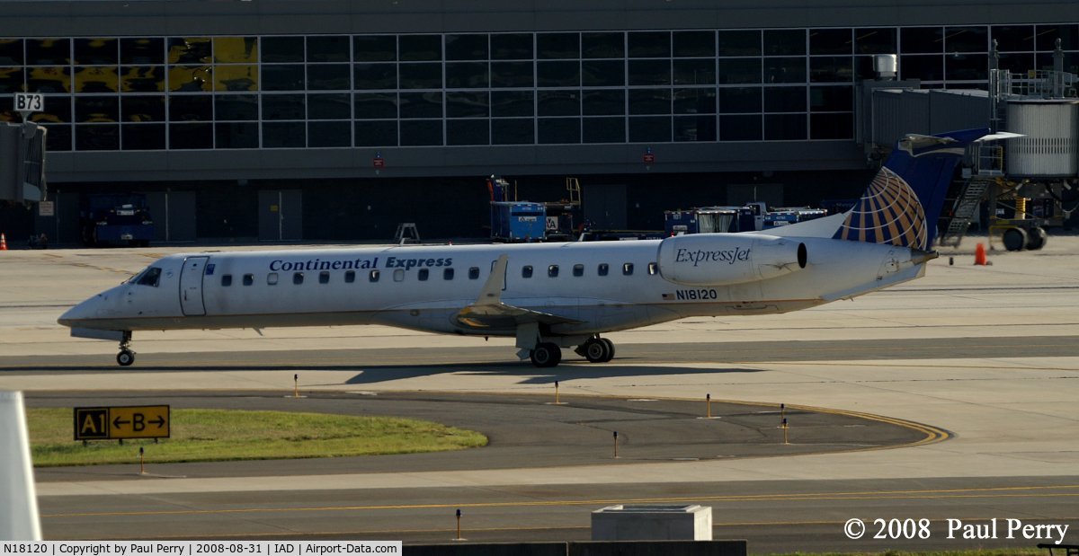 N18120, 2003 Embraer ERJ-145XR (EMB-145XR) C/N 145681, Taxiing in, around 17:05 local time