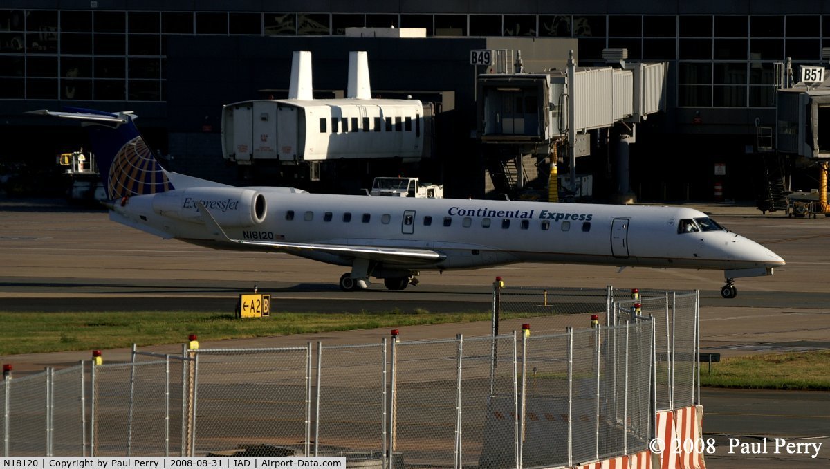 N18120, 2003 Embraer ERJ-145XR (EMB-145XR) C/N 145681, Taxiing back out, less than an hour from her arrival. Quite a busy bird