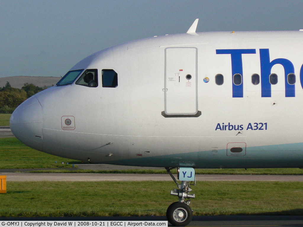 G-OMYJ, 1997 Airbus A321-211 C/N 677, Taxing to the gate.