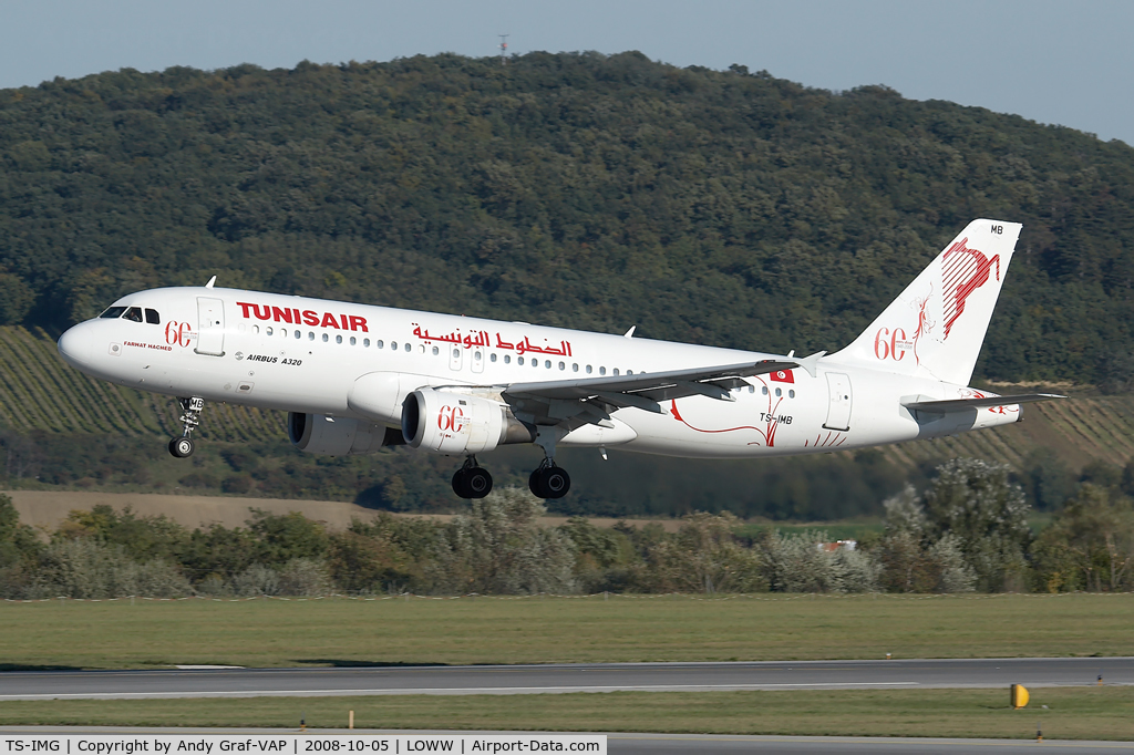 TS-IMG, 1992 Airbus A320-211 C/N 0390, Tunisair A320