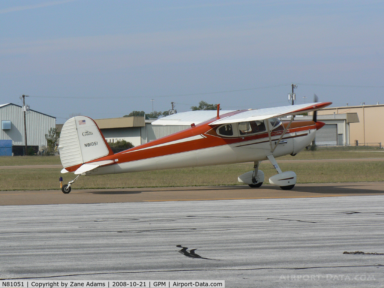 N81051, 1946 Cessna 140 C/N 10341, At Grand Prairie Municipal