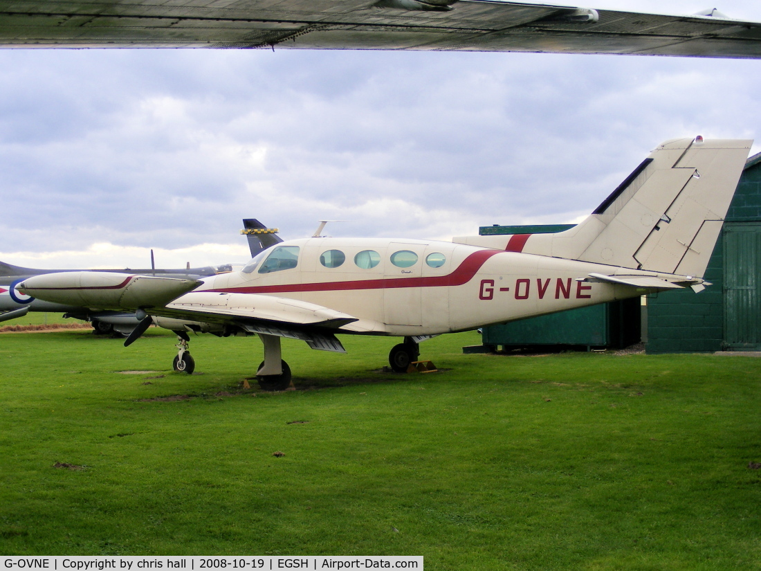 G-OVNE, 1969 Cessna 401A C/N 401A-0036, at the City of Norwich Aviation Museum