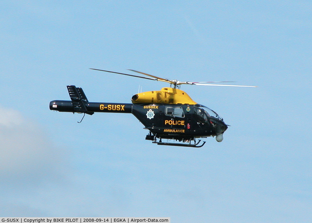 G-SUSX, 1999 McDonnell Douglas MD-902 Explorer C/N 900-00065, SUSSEX POLICE MD900 JUST AIRBOURNE ON A SHOUT