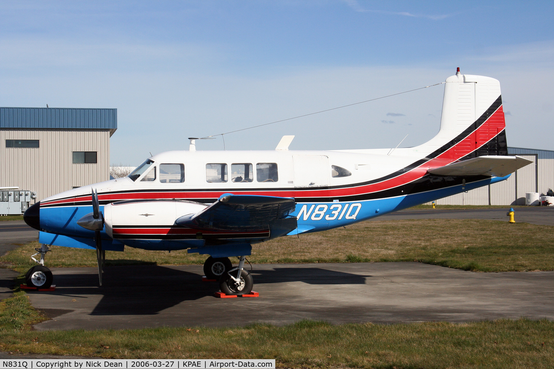 N831Q, Beech 65 C/N LC56, Everett community college ground instructional airframe