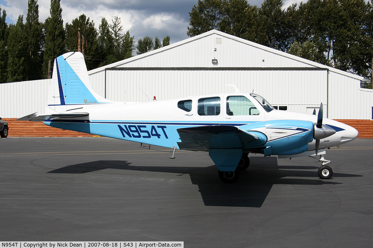 N954T, 1960 Beech B95 Travel Air C/N TD-393, /