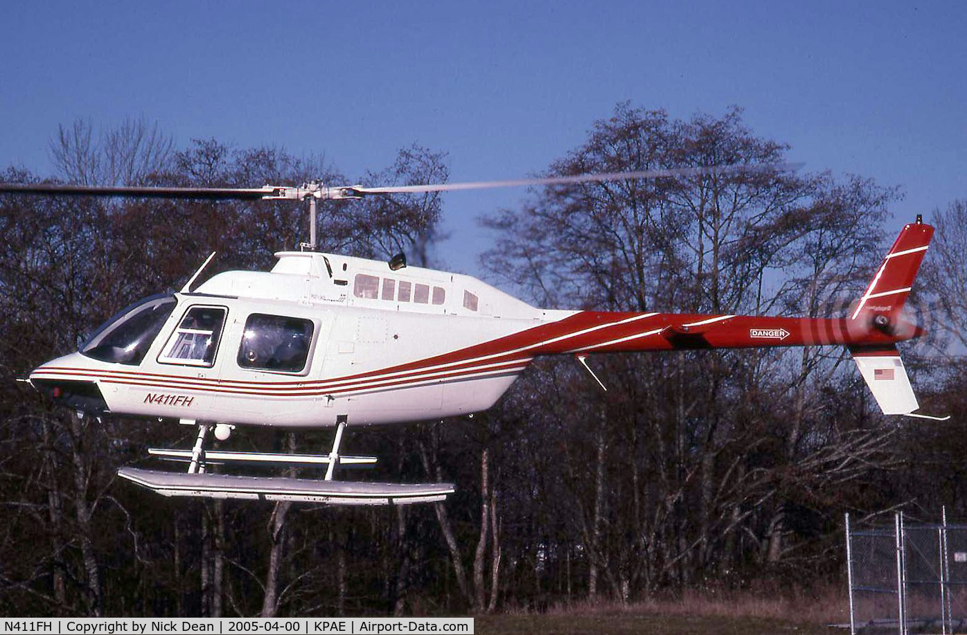 N411FH, 1969 Bell 206B JetRanger II C/N 371, Scanned from a slide