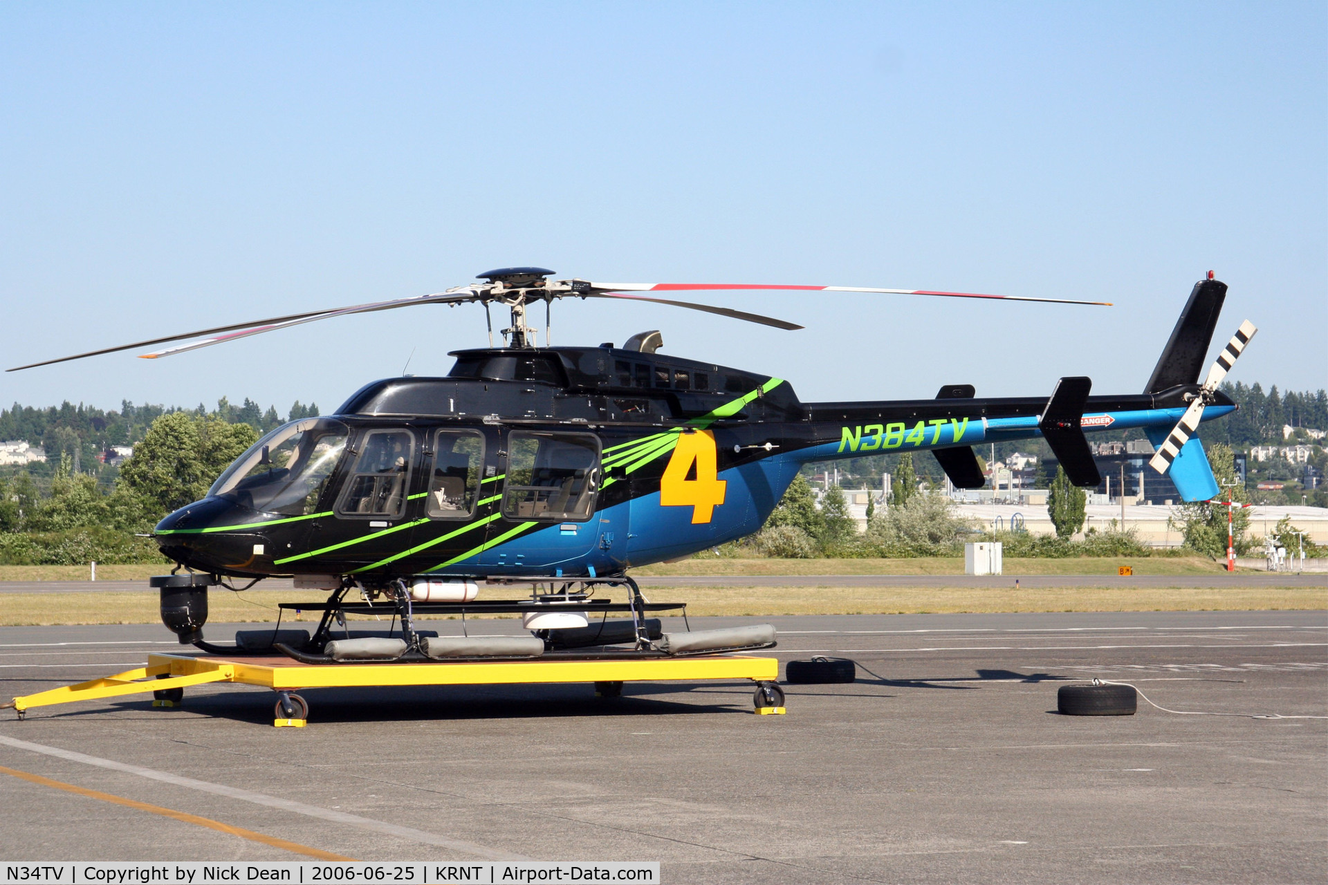 N34TV, 1997 Bell 407 C/N 53149, Is now N34TV and was N384TV when this shot was taken