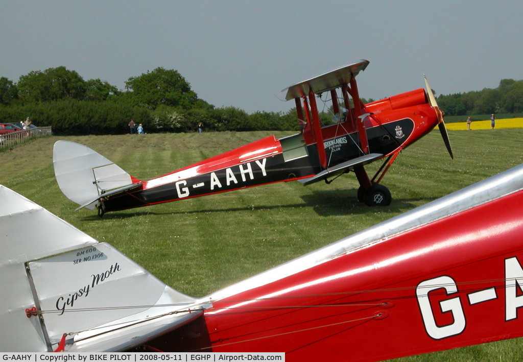 G-AAHY, 1929 De Havilland DH.60M Moth C/N 1362, POPHAM DEHAVILLAND FLY-IN 2008