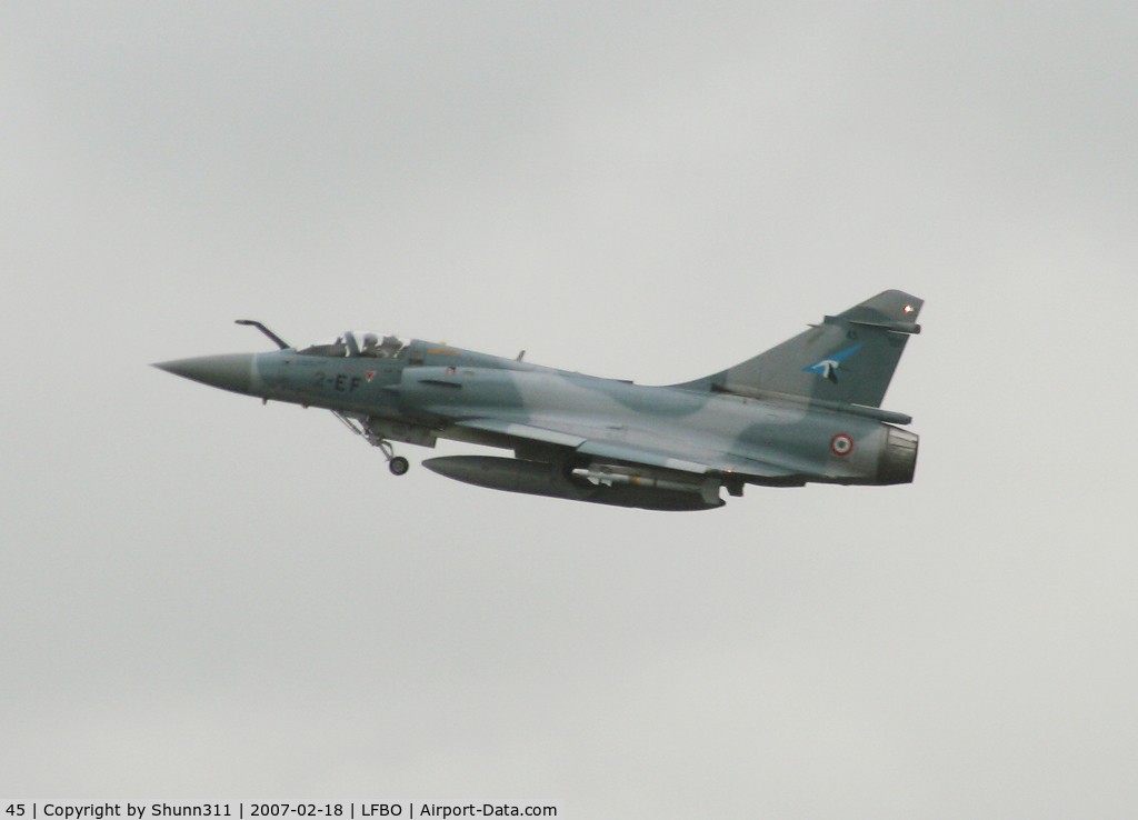 45, Dassault Mirage 2000-5F C/N 211, Go around over rwy 14R