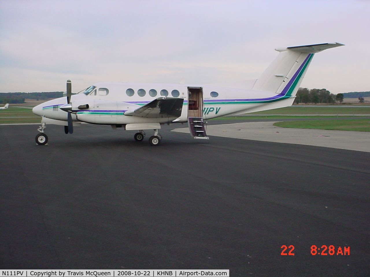 N111PV, 1981 Beech 200 C/N BB-772, Parked on ramp in front of Terminal...