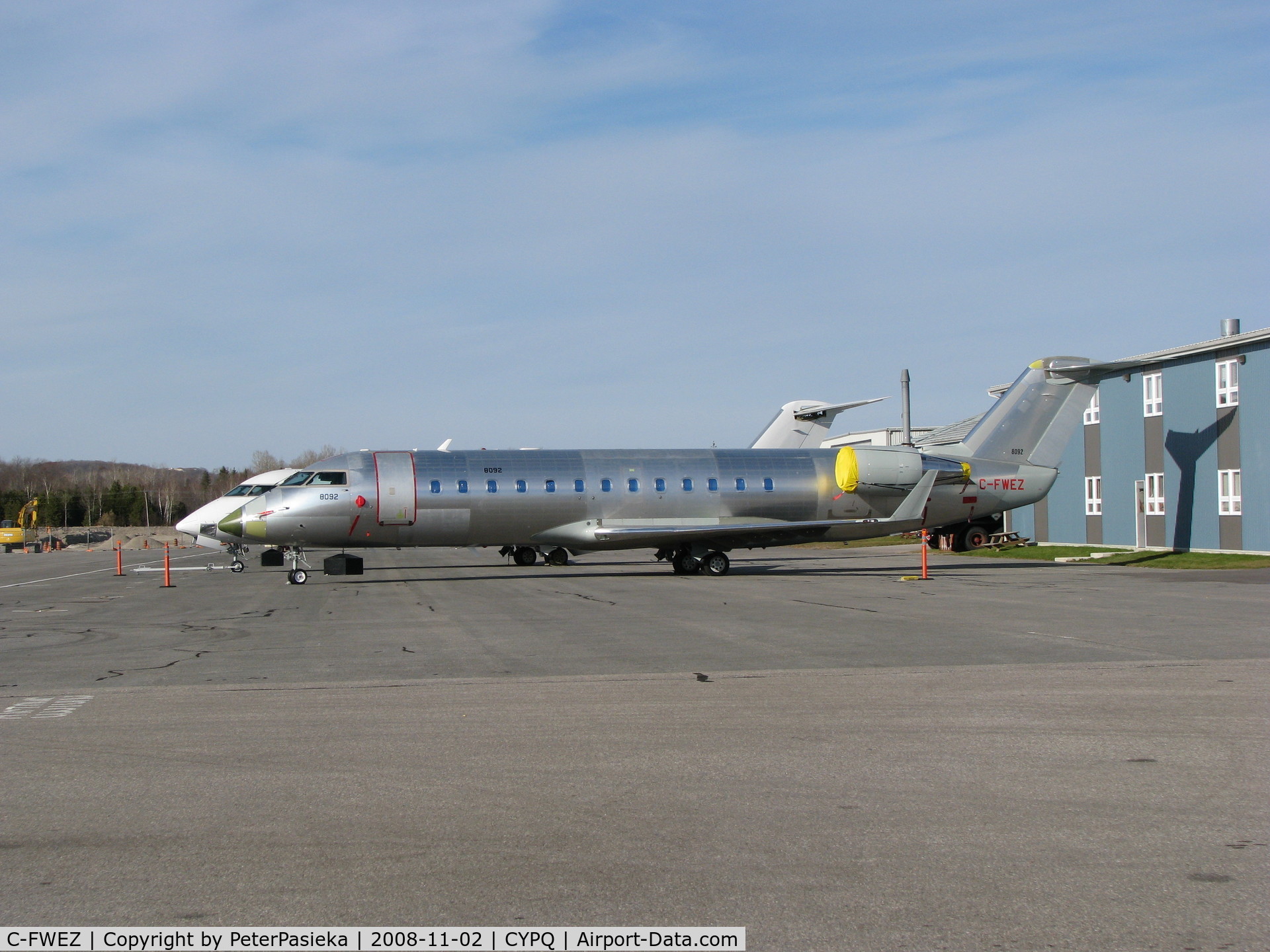 C-FWEZ, 2008 Bombardier Challenger 850 (CL-600-2B19) C/N 8092, @ Peterborough Airport, Ontario Canada