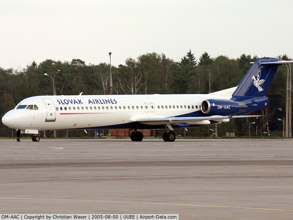 OM-AAC, 1993 Fokker 100 (F-28-0100) C/N 11460, Slovak Airlines