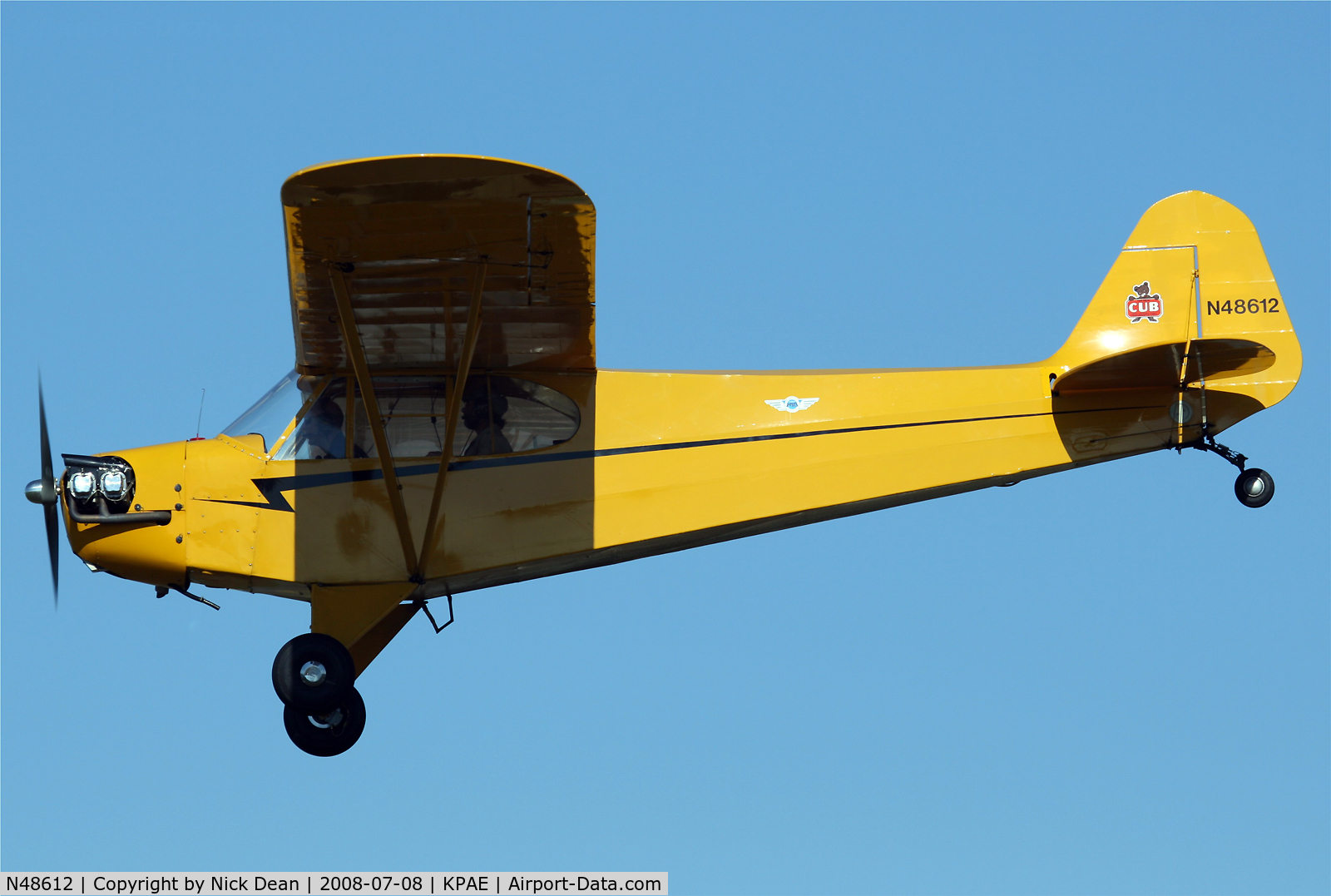 N48612, Piper J3C-65 Cub C/N 10733, /