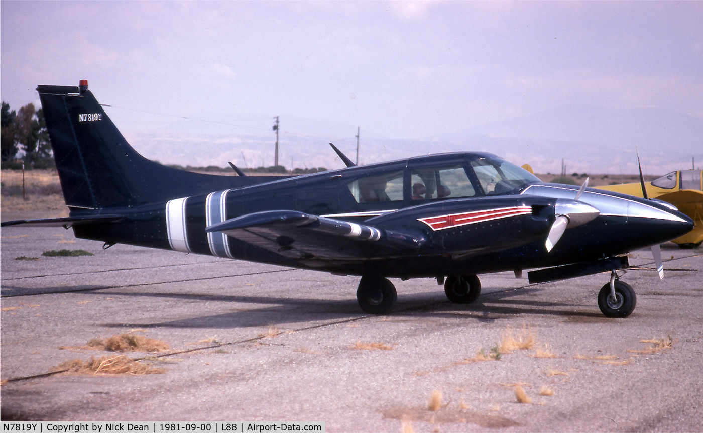 N7819Y, 1965 Piper PA-30 Twin Comanche C/N 30-896, Scanned from a low quality slide but a great scheme so I apologize for the sub standard image