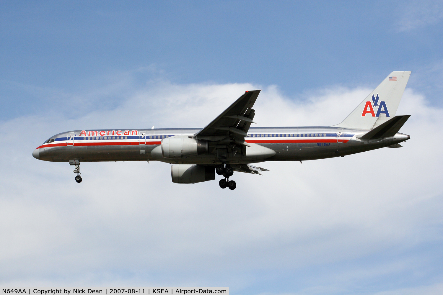 N649AA, 1991 Boeing 757-223 C/N 24607, /
