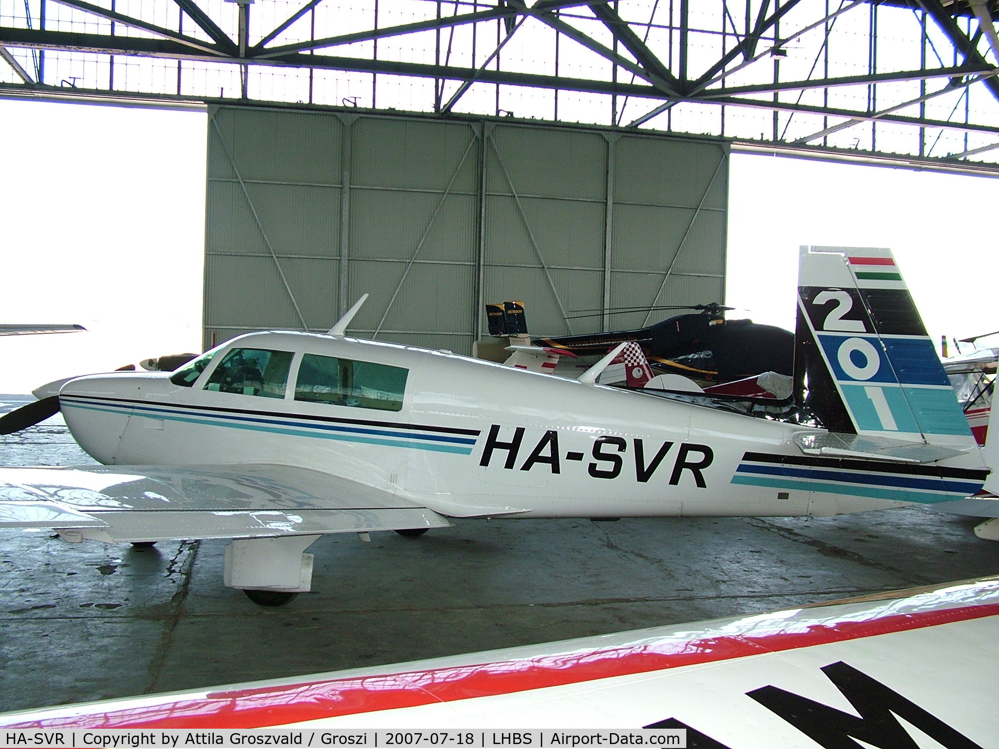HA-SVR, 1981 Mooney M20J 201 C/N 24-1082, Budaörs-Airport / Hungary-LHBS hangar