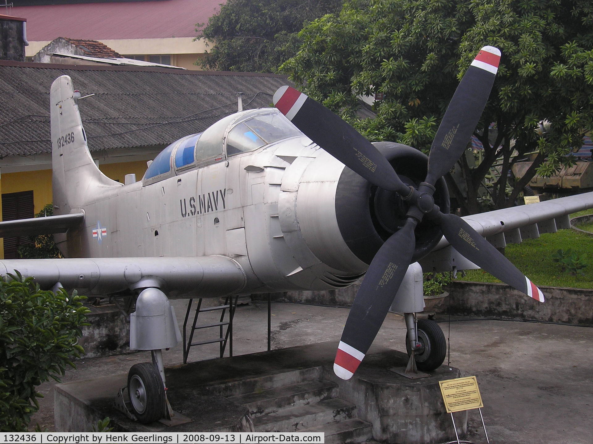 132436, Douglas AD-5 Skyraider C/N 9453, Hanoi, People Army Museum