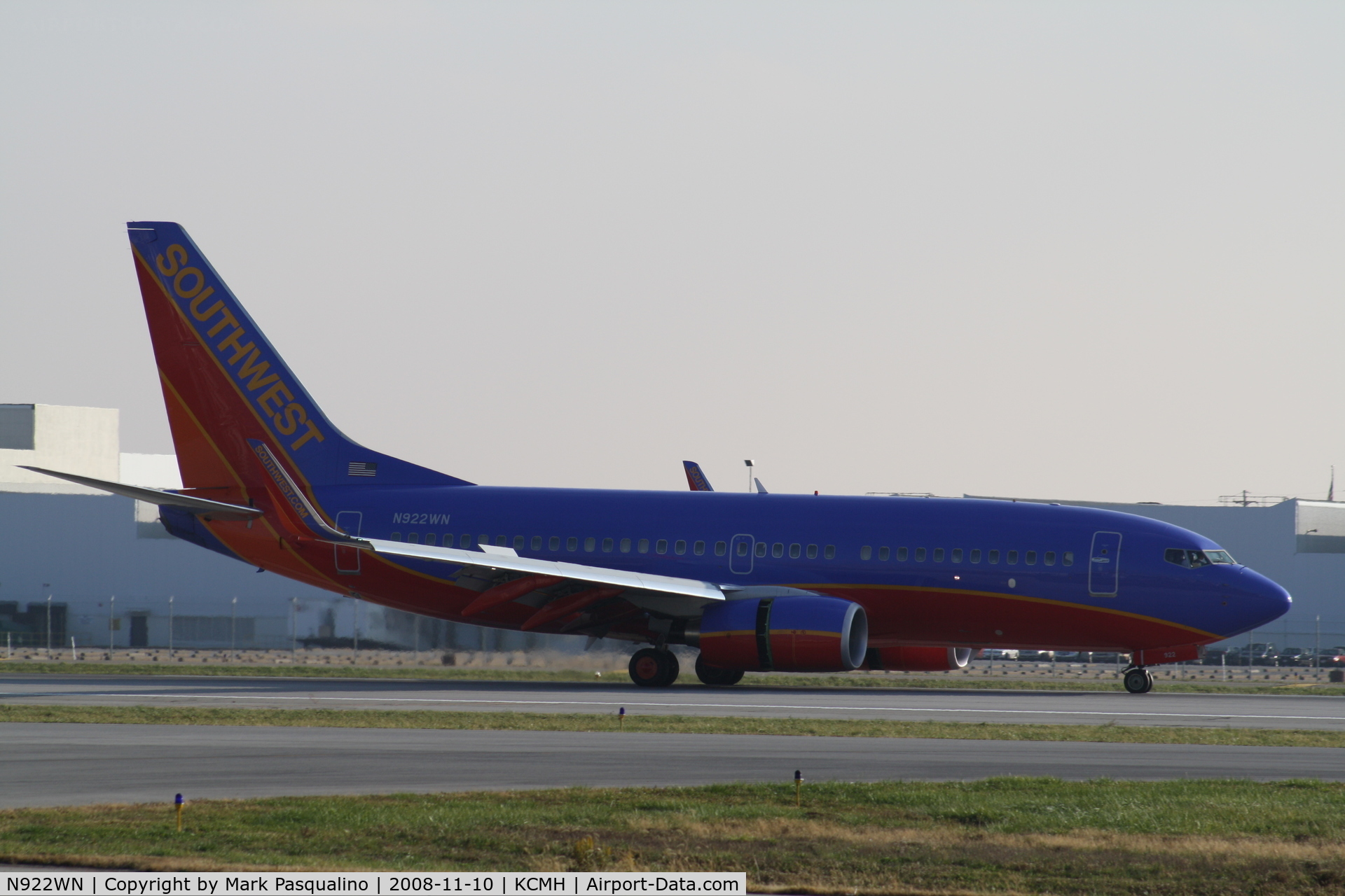 N922WN, 2008 Boeing 737-7H4 C/N 32461, Boeing 737-700