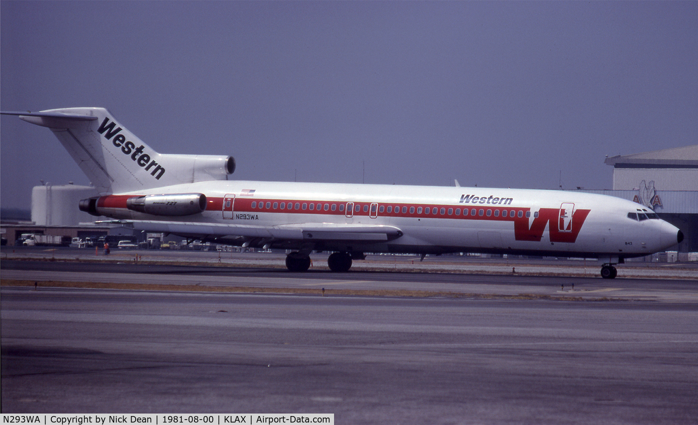 N293WA, 1980 Boeing 727-247/Adv(F) C/N 22111, /