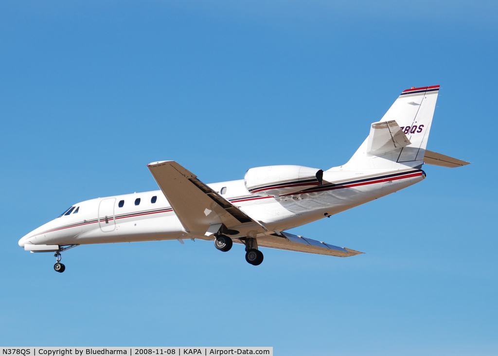N378QS, 2006 Cessna 680 Citation Sovereign C/N 680-0103, On final approach to 17L.