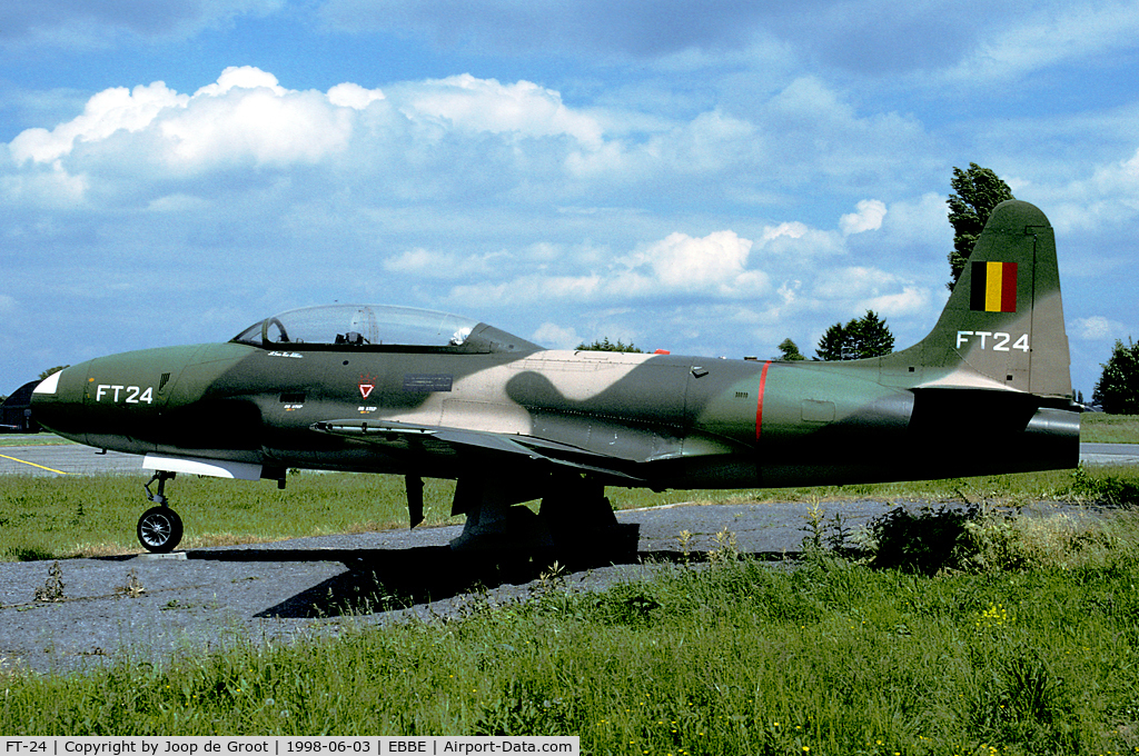 FT-24, 1952 Lockheed T-33A Shooting Star C/N 580-7788, This T-bird is preserved at Beauvechain.
