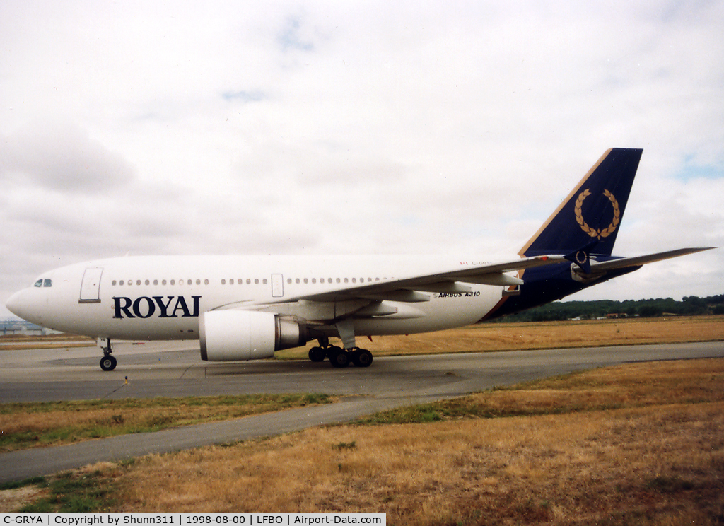 C-GRYA, 1988 Airbus A310-304 C/N 448, Rolling to the terminal...