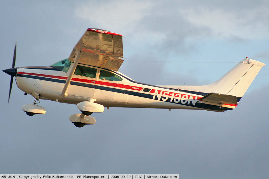 N5130N, 1980 Cessna 182Q Skylane C/N 18267537, Taking off from SJU.
