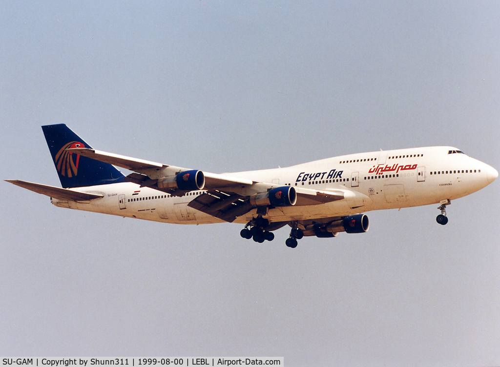 SU-GAM, 1988 Boeing 747-366M C/N 24162, Landing rwy 07