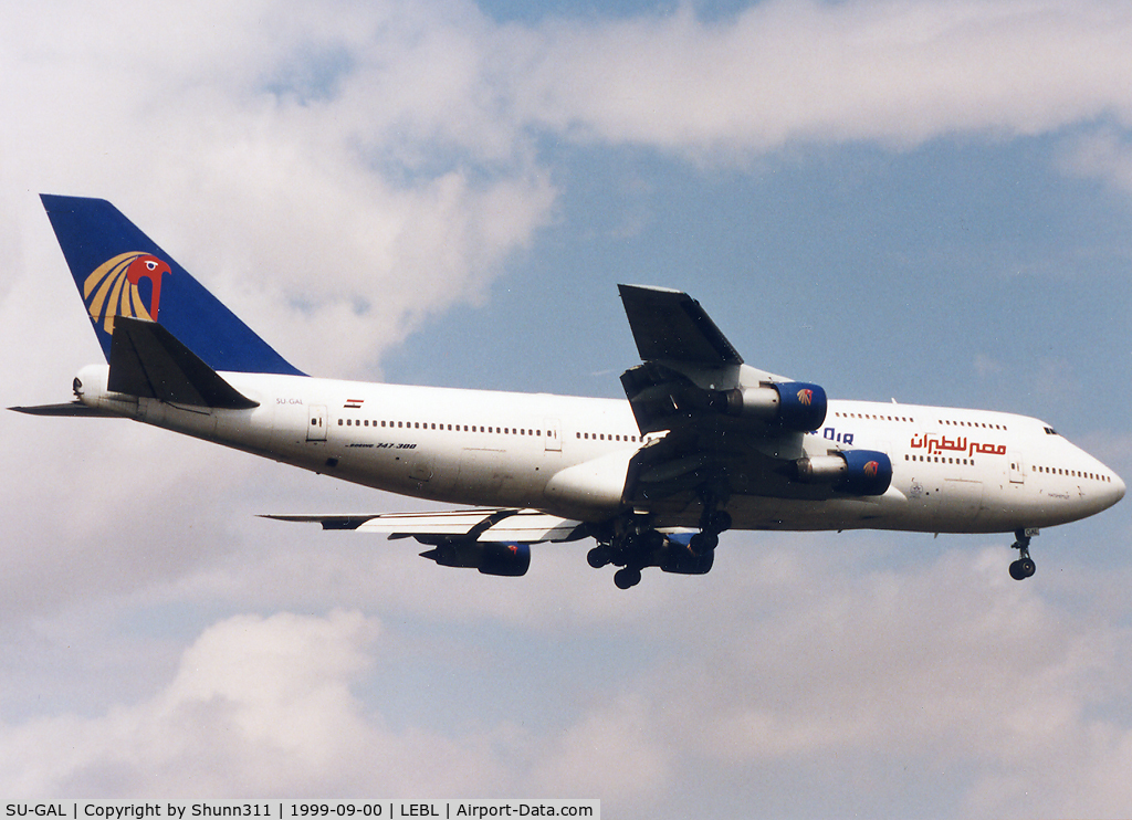 SU-GAL, 1988 Boeing 747-366M C/N 24161, Landing rwy 25
