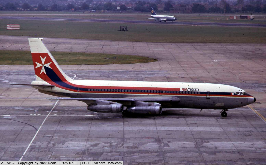 AP-AMG, 1961 Boeing 720-047B C/N 18378, This was a lease from PIA to Air Malta back in the dark ages!
