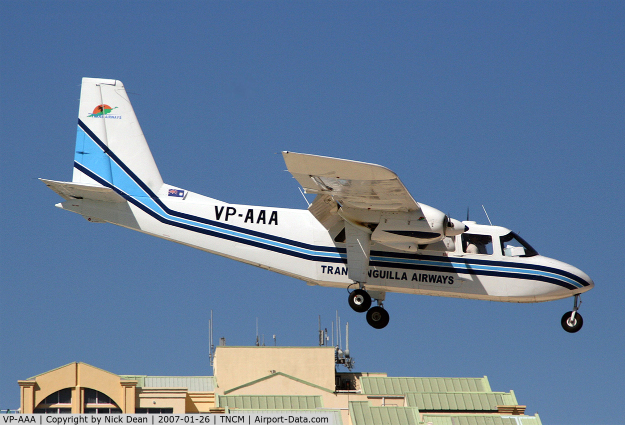VP-AAA, 1974 Britten-Norman BN-2A-21 Islander C/N 382, /