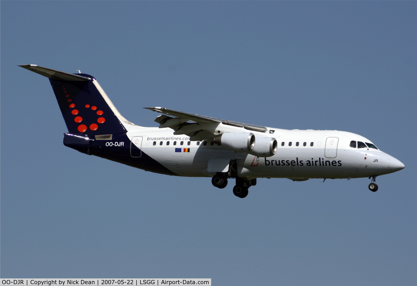 OO-DJR, 1996 British Aerospace Avro 146-RJ85 C/N E.2290, /
