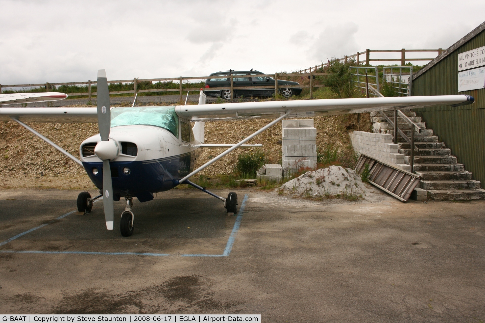 G-BAAT, 1971 Cessna 182P Skylane C/N 182-60835, Taken at Bodmin Airfield, June 2008.