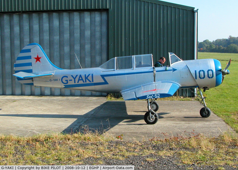 G-YAKI, 1986 Bacau Yak-52 C/N 866904, ONE OF TWO YAK AT POPHAM