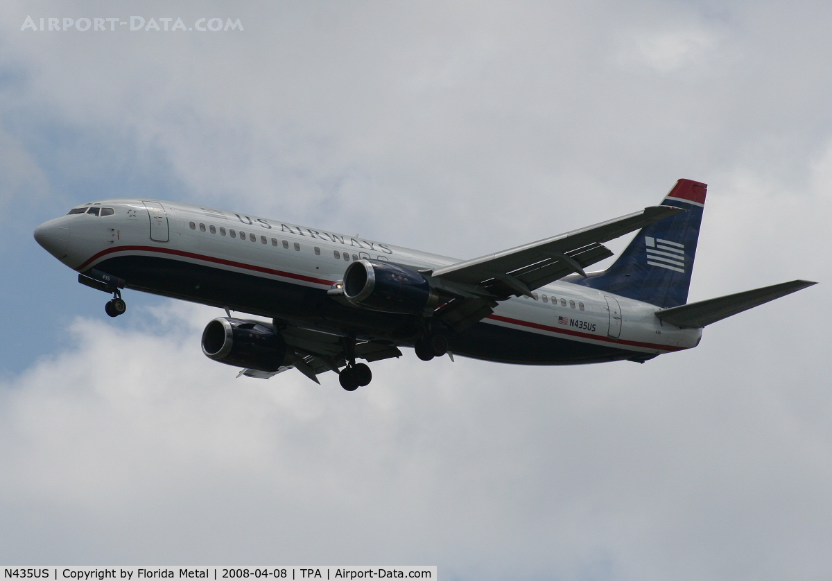 N435US, 1990 Boeing 737-4B7 C/N 24557, US Airways 737-400