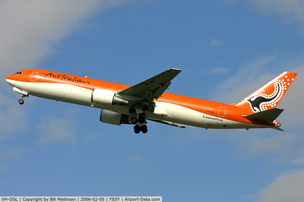 VH-OGL, 1991 Boeing 767-338 C/N 25363, Since returned to standard Qantas colours
