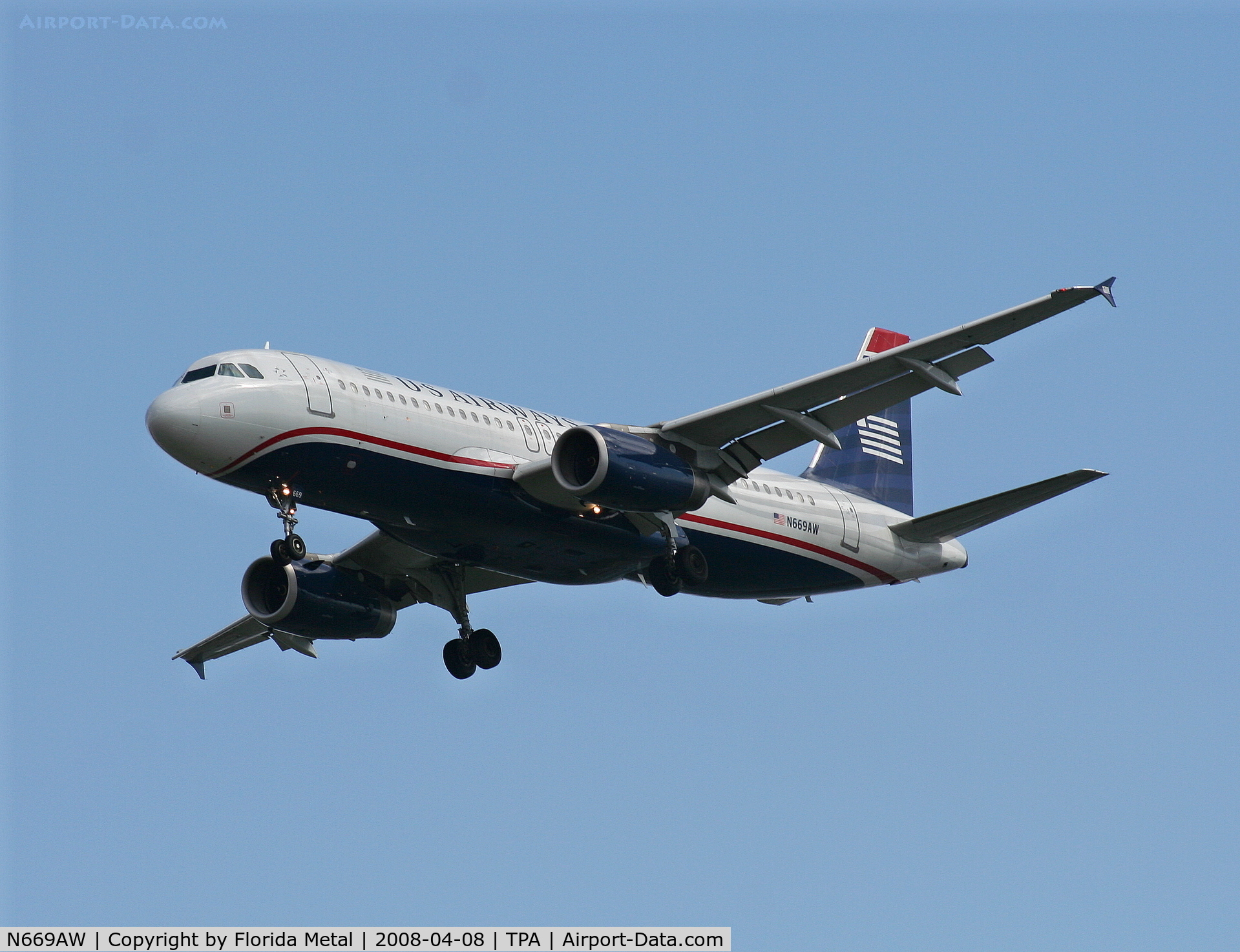 N669AW, 2002 Airbus A320-232 C/N 1792, US Airways A320